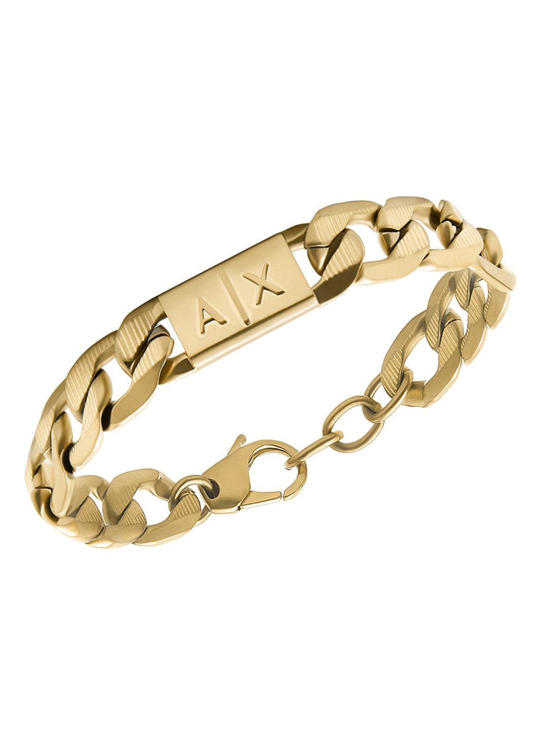 Armani Classic schakelarmband met logo AXG0078710 - detail 2 goud