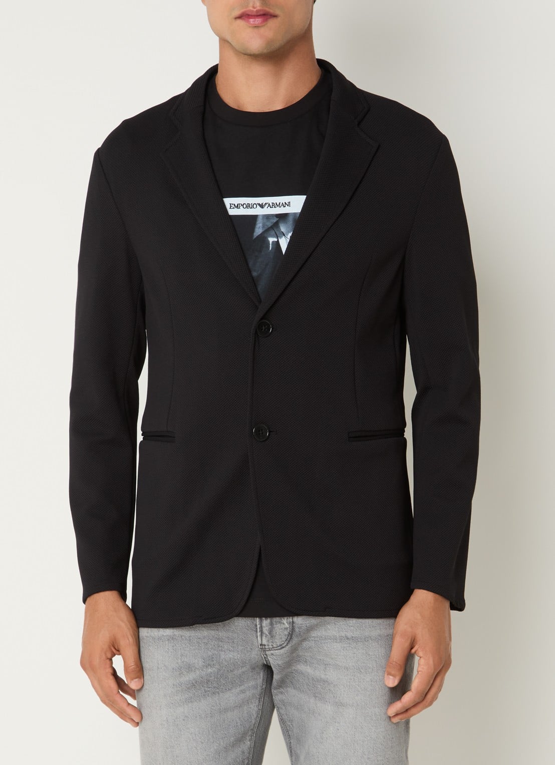 Armani Colbert met structuur - detail 2 zwart