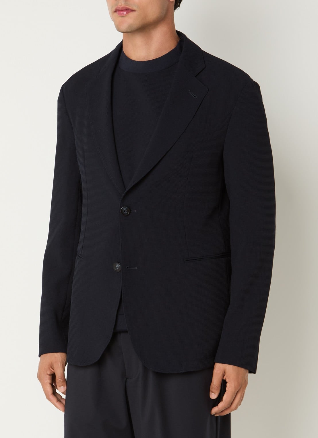 Armani Colbert met structuur - detail 3 donkerblauw