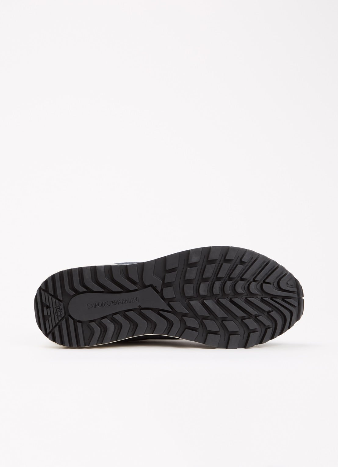 Armani Cordura sneaker met details van suède - detail 5 donkerblauw
