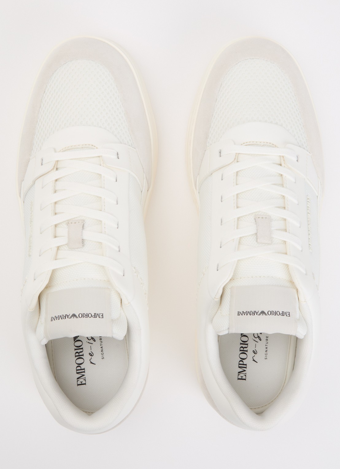 Armani Cordura sneaker met suéde details  - detail 2 wit