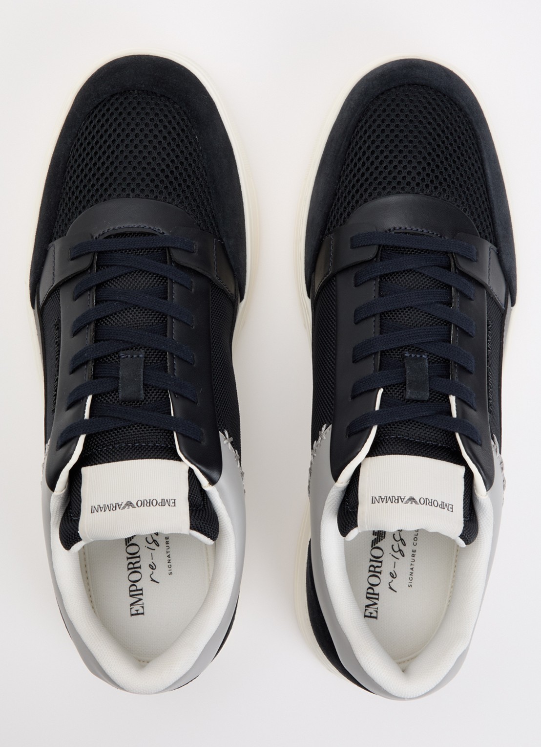 Armani Cordura sneaker met suéde details  - detail 2 zwart