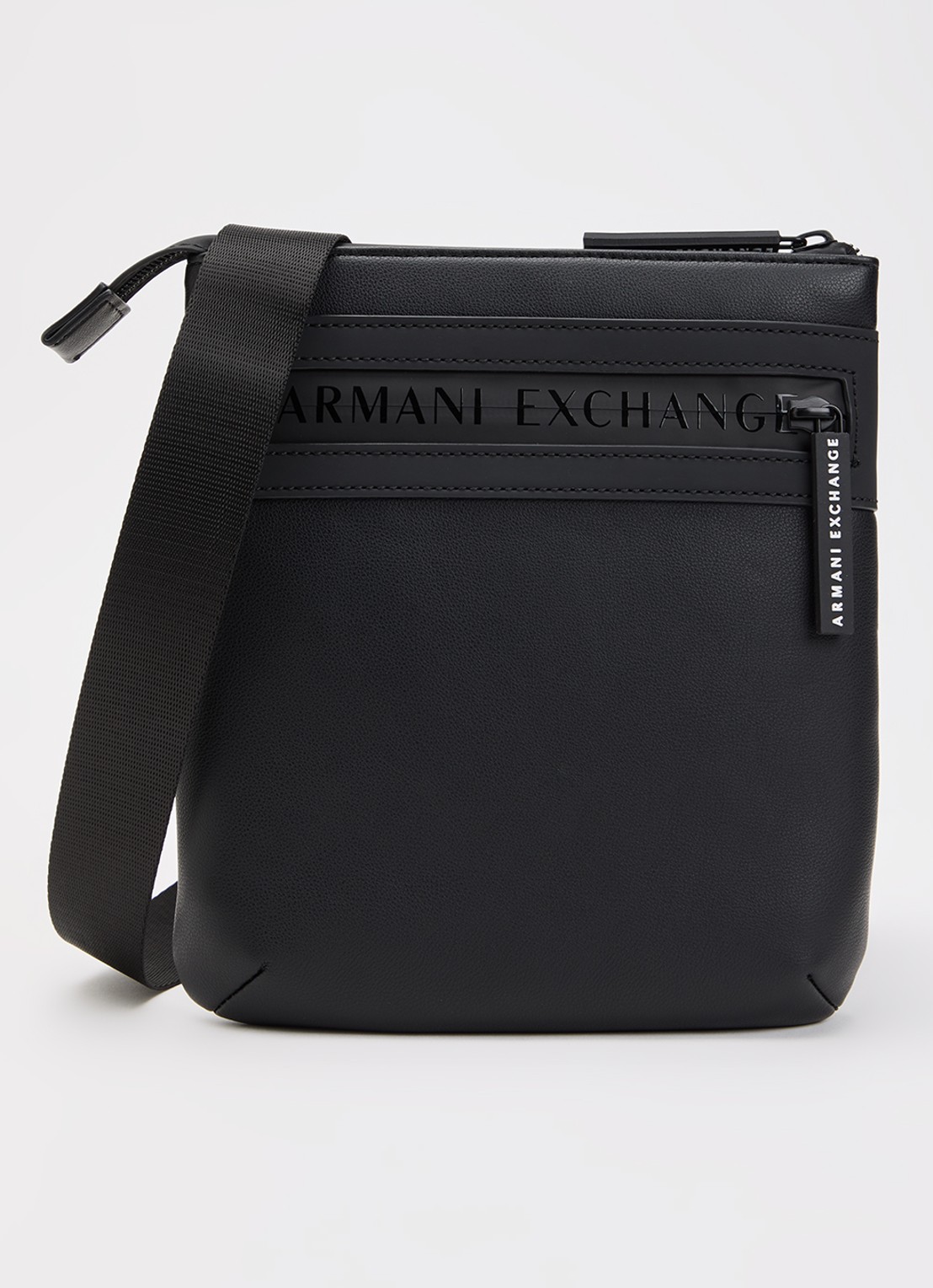 Armani Crossbody tas met logo  - voorkant 5 zwart