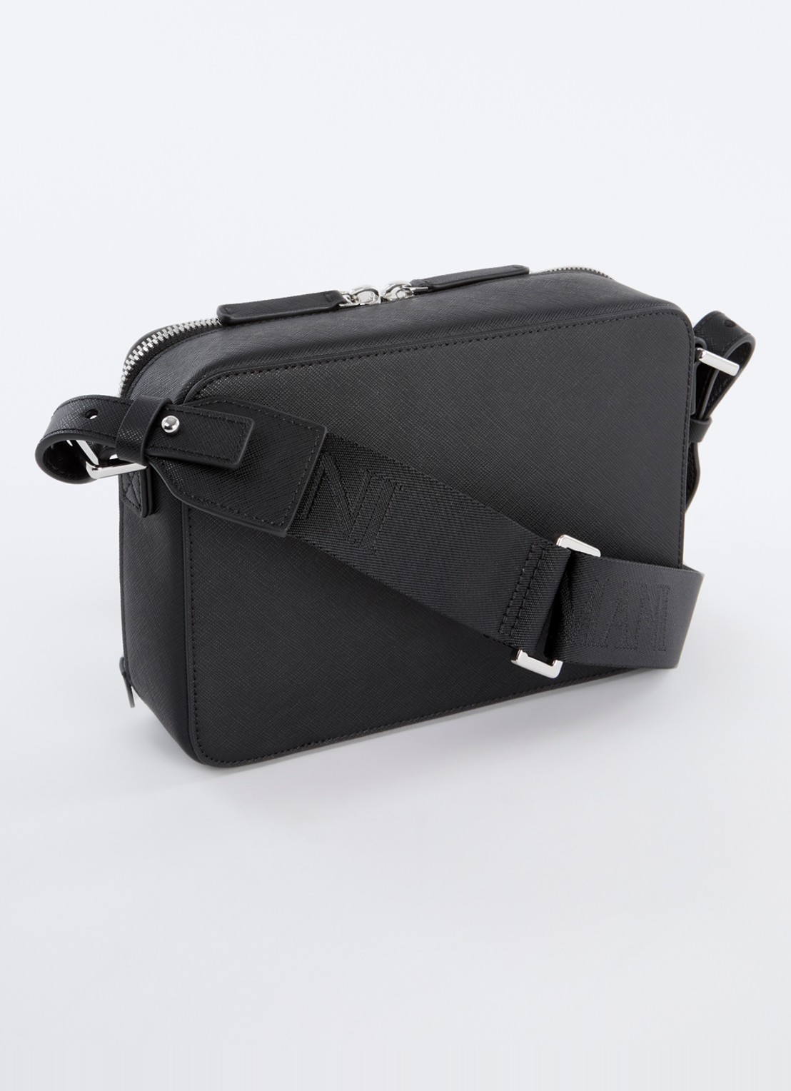 Armani Crossbodytas met afneembare schouderriem en logo - achterkant 2 zwart