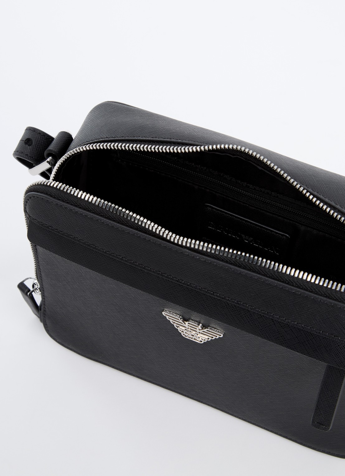 Armani Crossbodytas met afneembare schouderriem en logo - detail 3 zwart