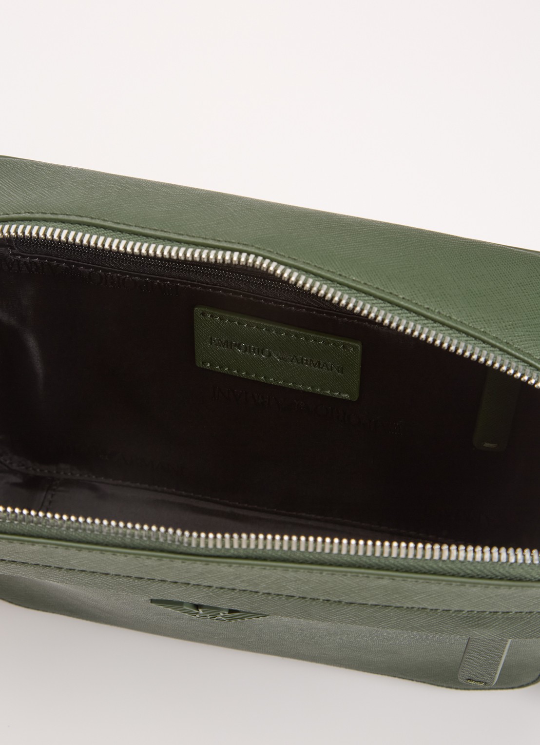 Armani Crossbodytas met afneembare schouderriem en logo - detail 3 bronsgroen