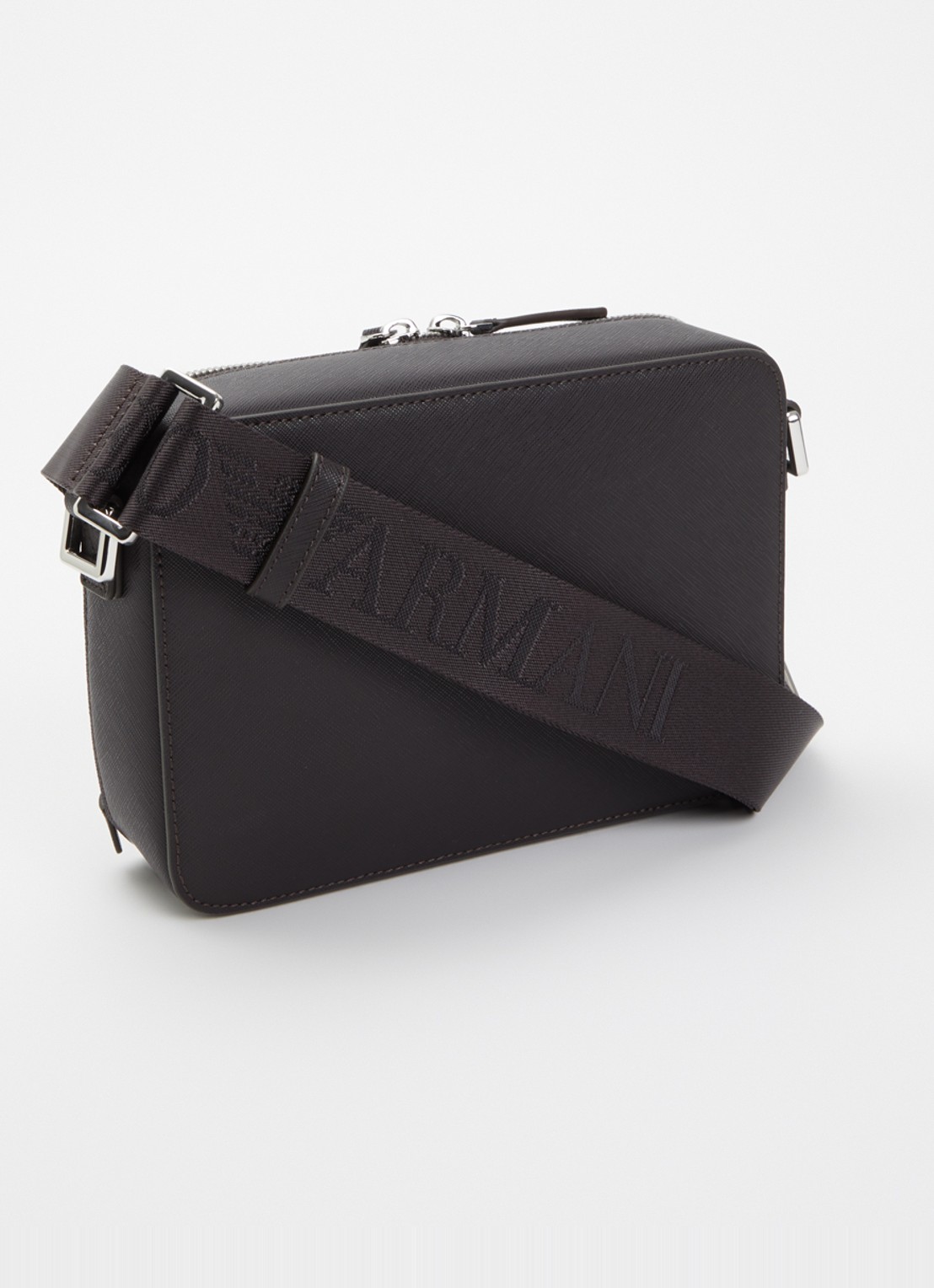 Armani Crossbodytas met afneembare schouderriem en logo - achterkant donkerbruin