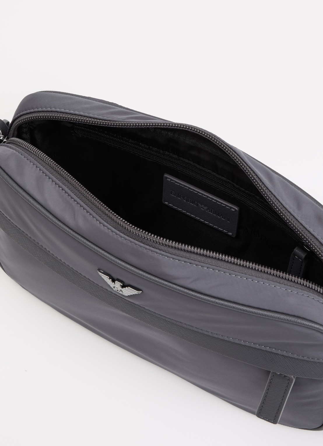 Armani Crossbodytas met afneembare schouderriem en logo - detail 2 blauwgrijs