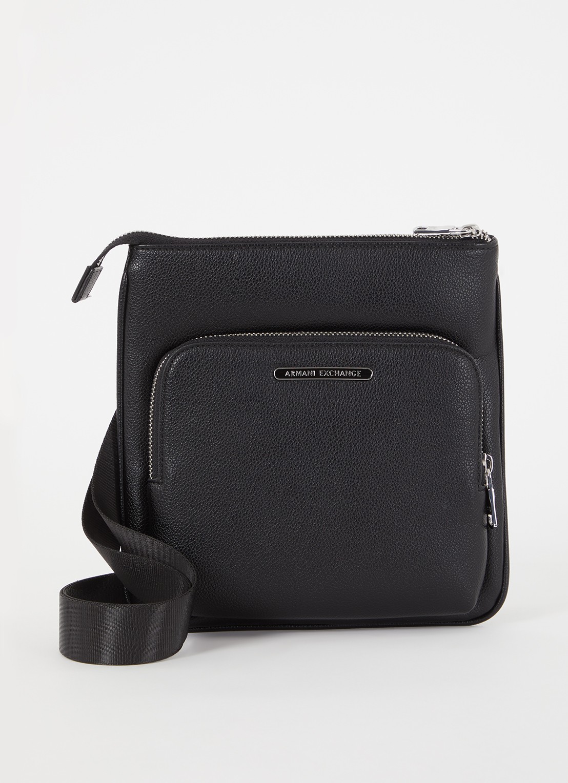 Armani Crossbodytas met logo en verstelbare schouderriem - voorkant 2 zwart