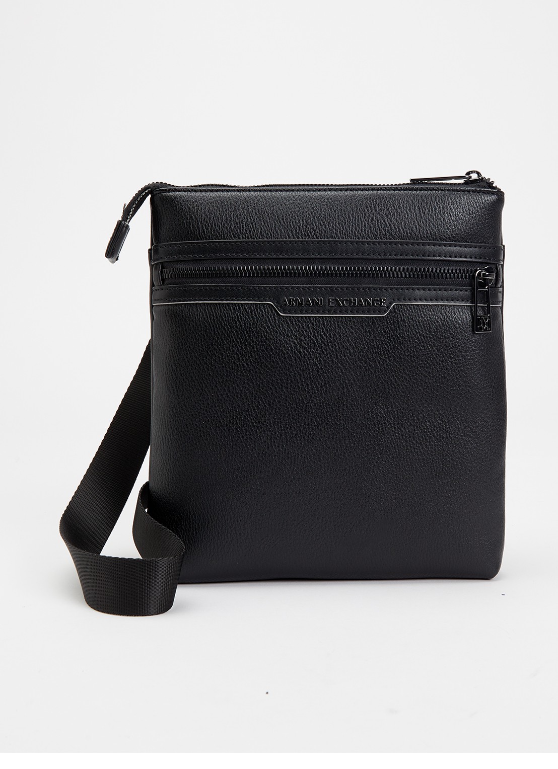 Armani Crossbodytas met logo - voorkant 2 zwart