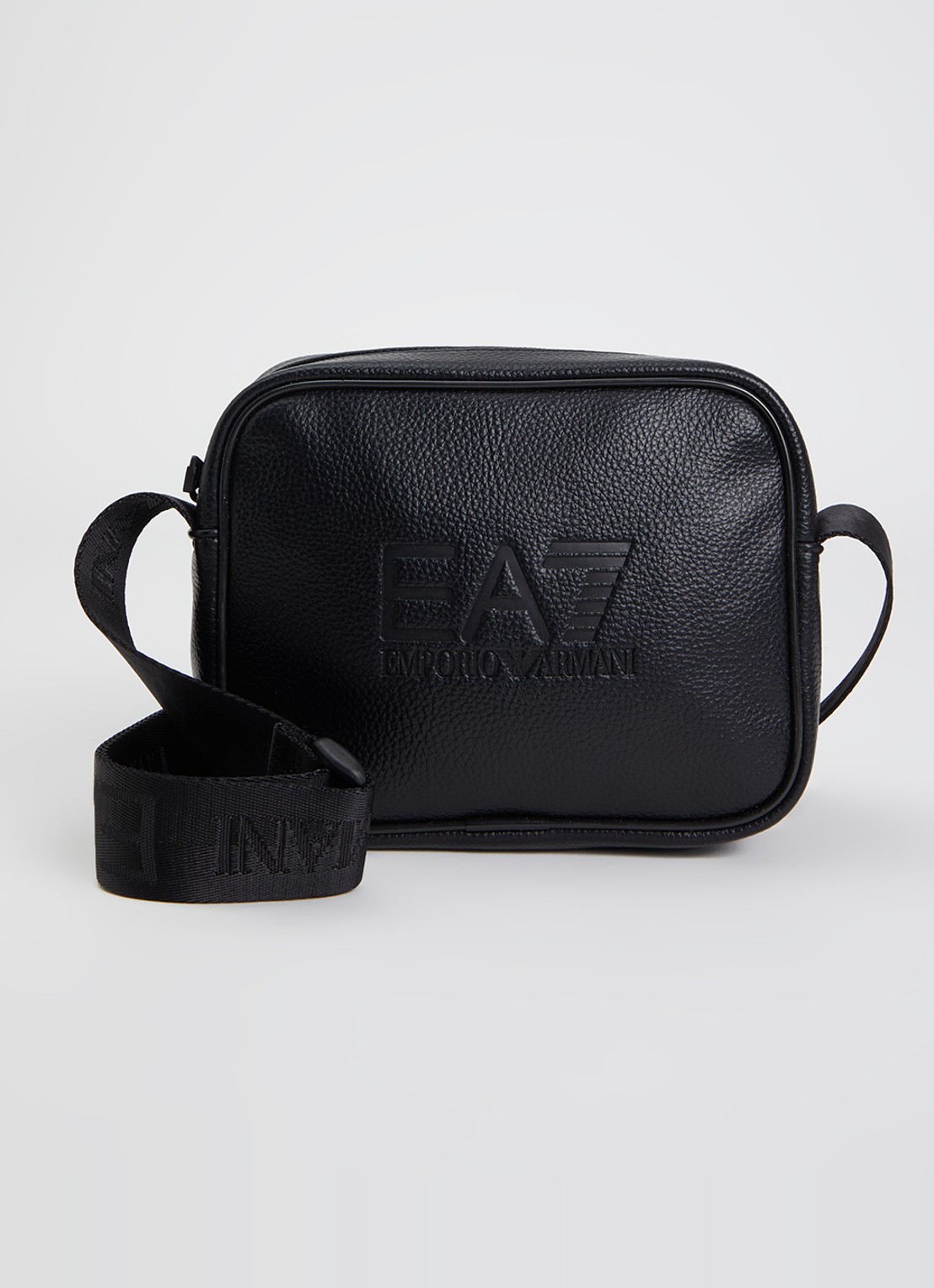 Armani crossbodytas met logo - voorkant 5 zwart