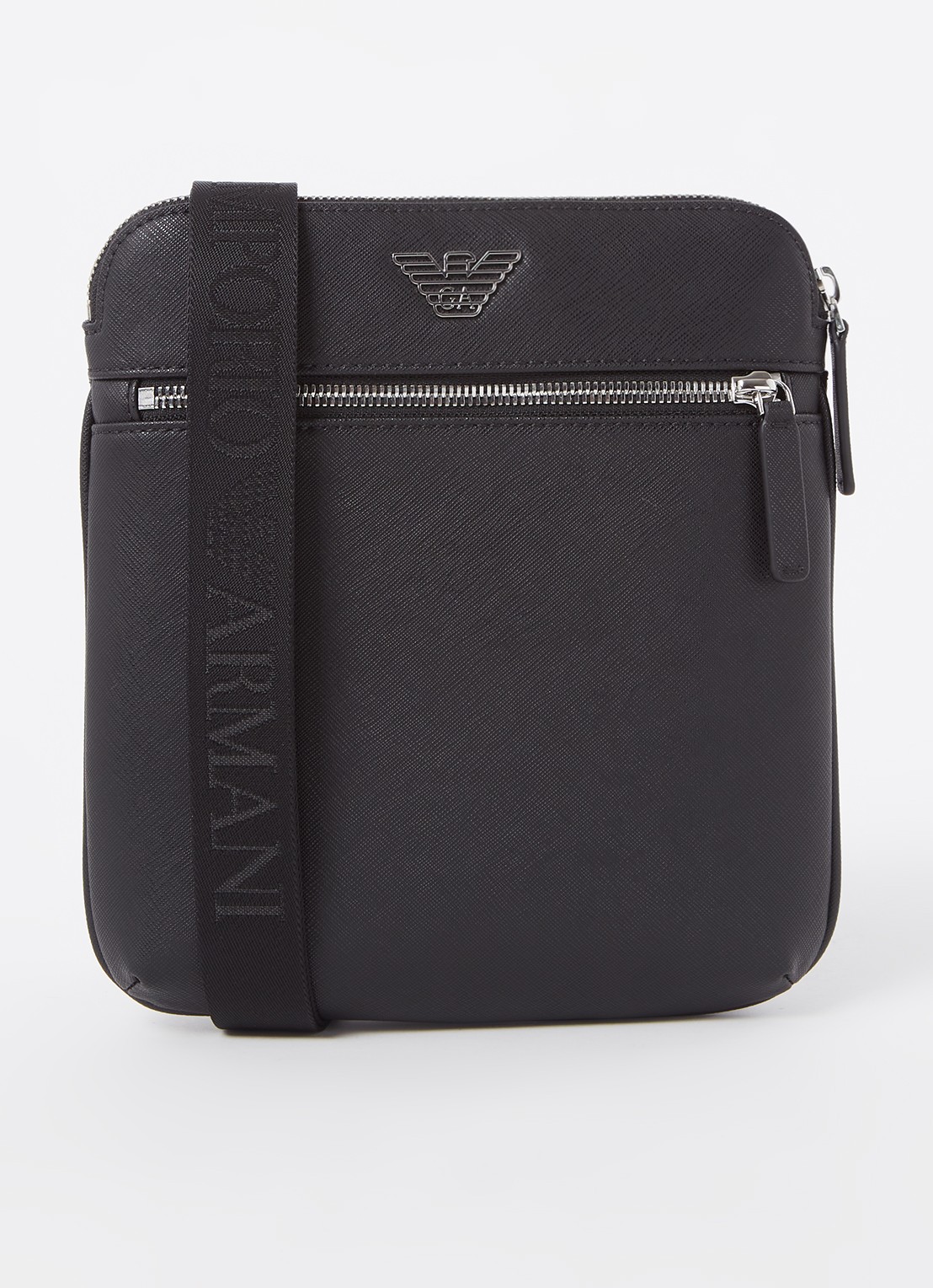 Armani Crossbodytas met logo - voorkant 4 zwart