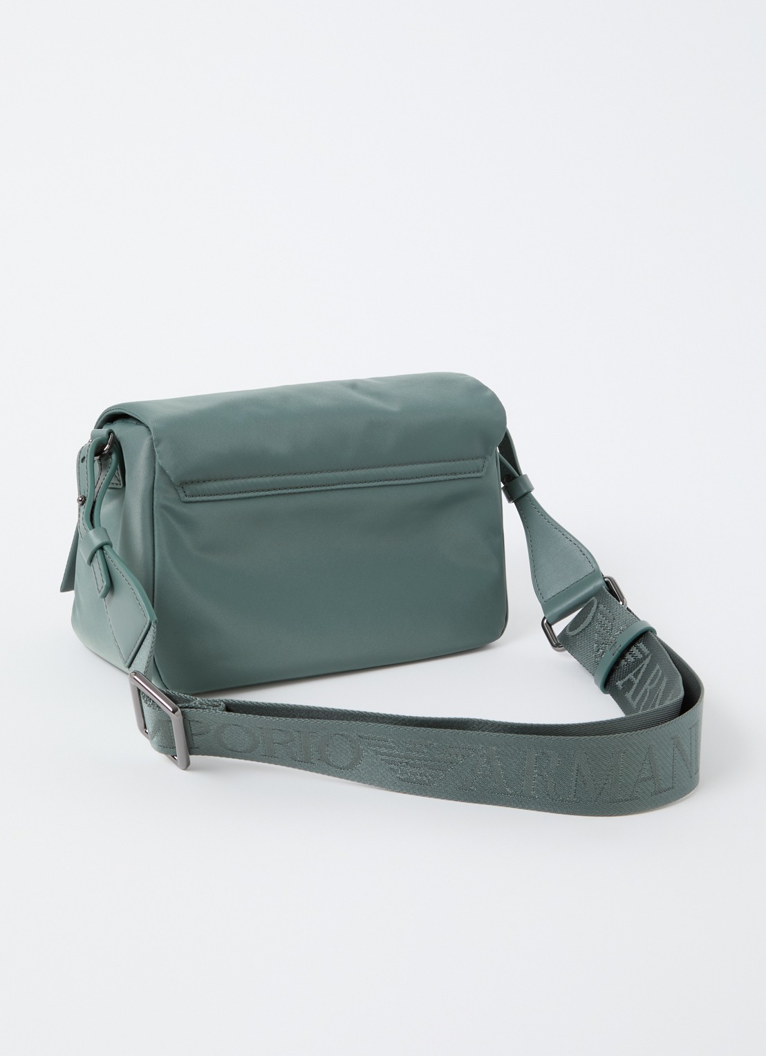 Armani Crossbodytas met logo - achterkant zeegroen