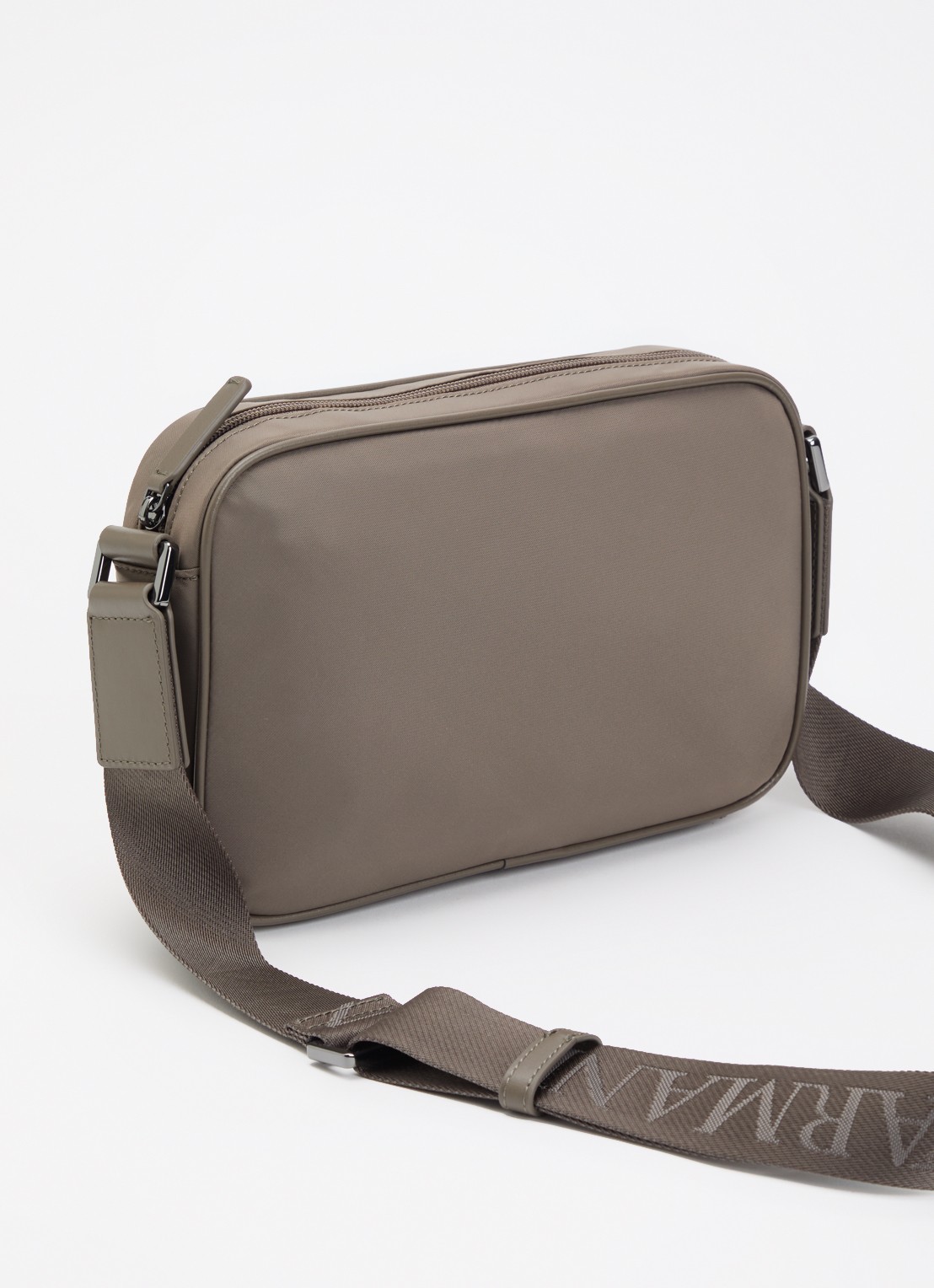 Armani Crossbodytas met logo - achterkant 5 lichtbruin