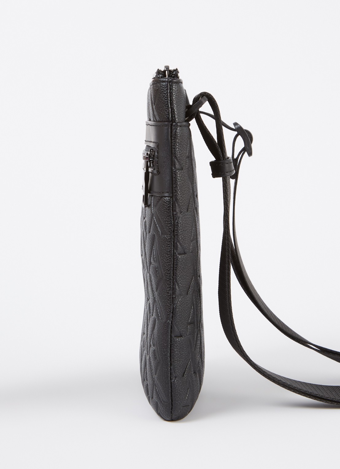 Armani Crossbodytas met logoprint en verstelbare schouderriem - detail 2 zwart