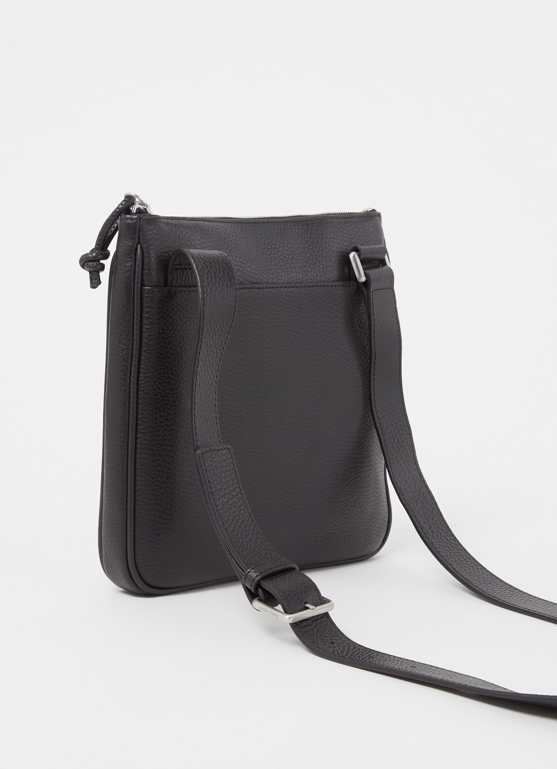 Armani Crossbodytas van leer met logo - achterkant zwart