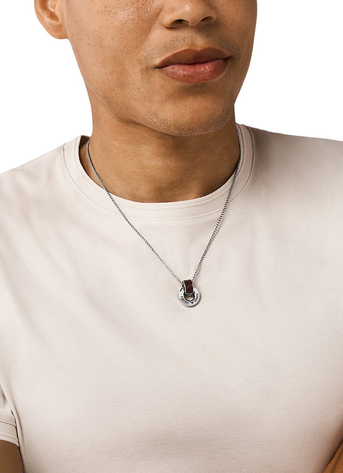 Armani Eagle ketting EGS3134040 - voorkant 2 zilver