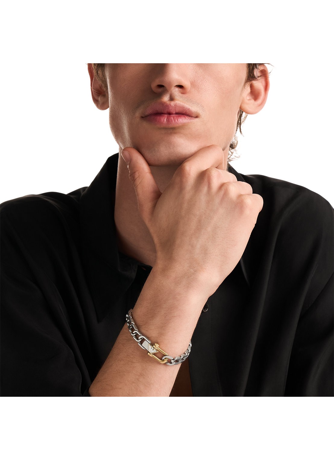 Armani Eagle Logo armband EGS3370040 - detail 3 zilver