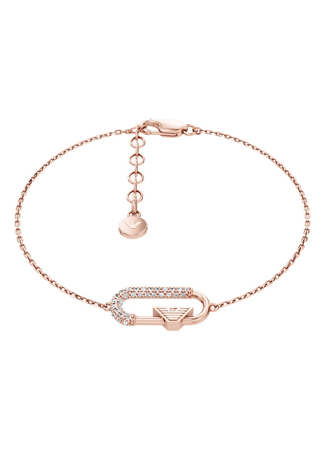 Armani Eagle Logo armband EGS3405221 - voorkant roségoud