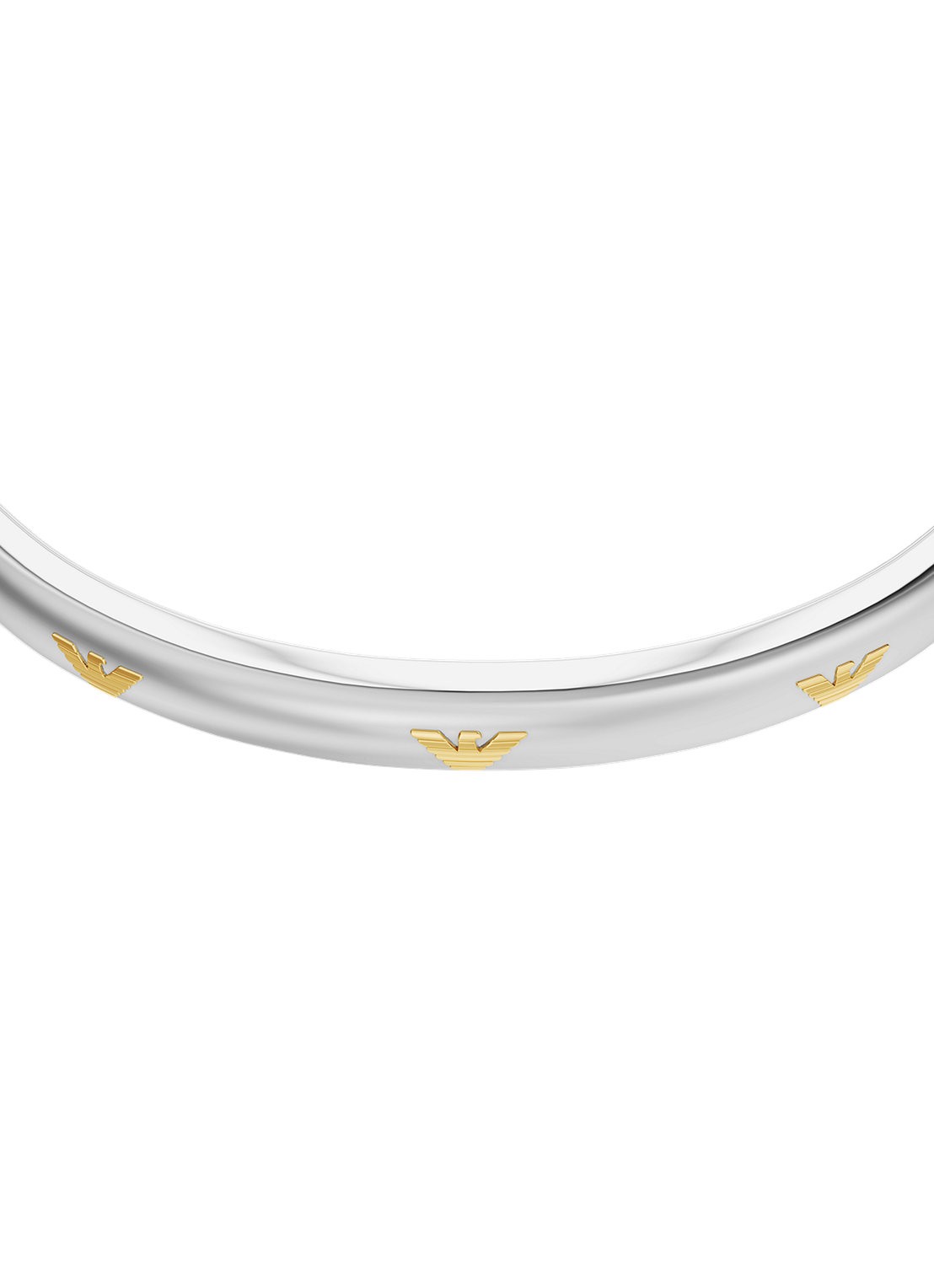 Armani Eagle Logo bangle EGS3374040 - detail zilver