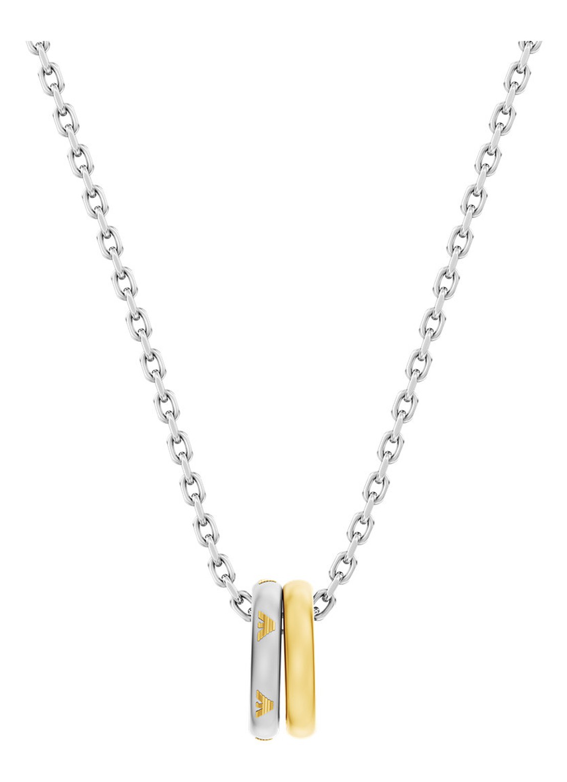 Armani Eagle Logo ketting EGS3375040 - voorkant zilver