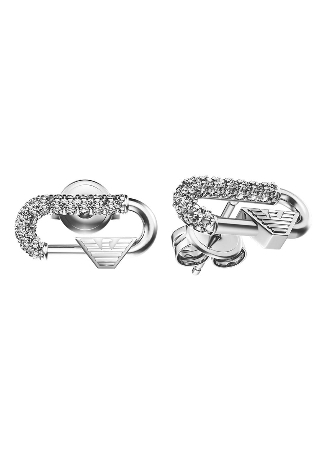 Armani Eagle Logo oorstekers EGS3403040 - detail 3 zilver