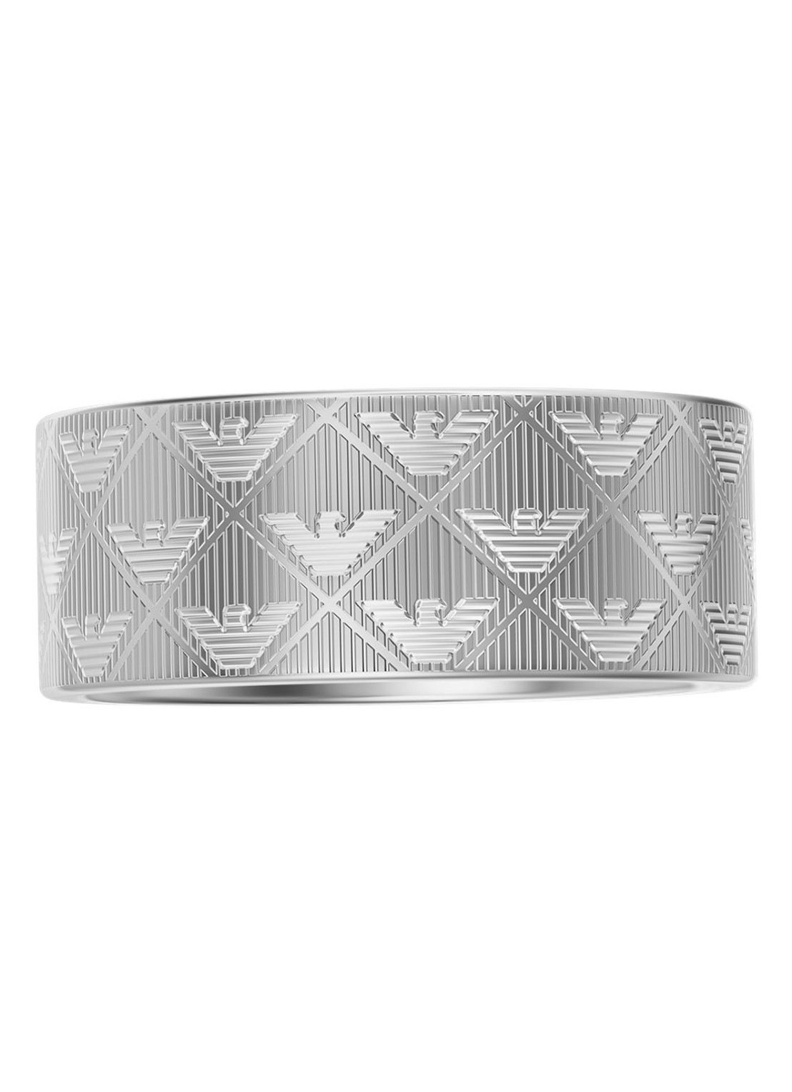 Armani Eagle Logo ring EGS3361040 - voorkant zilver