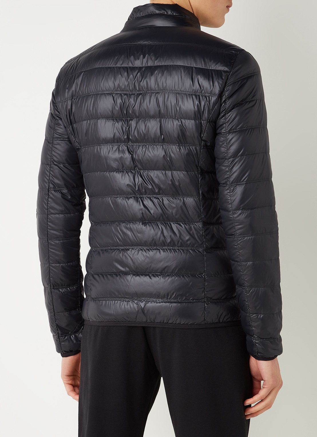 Armani Gewatteerd jack met donsvulling en logo - achterkant 3 zwart