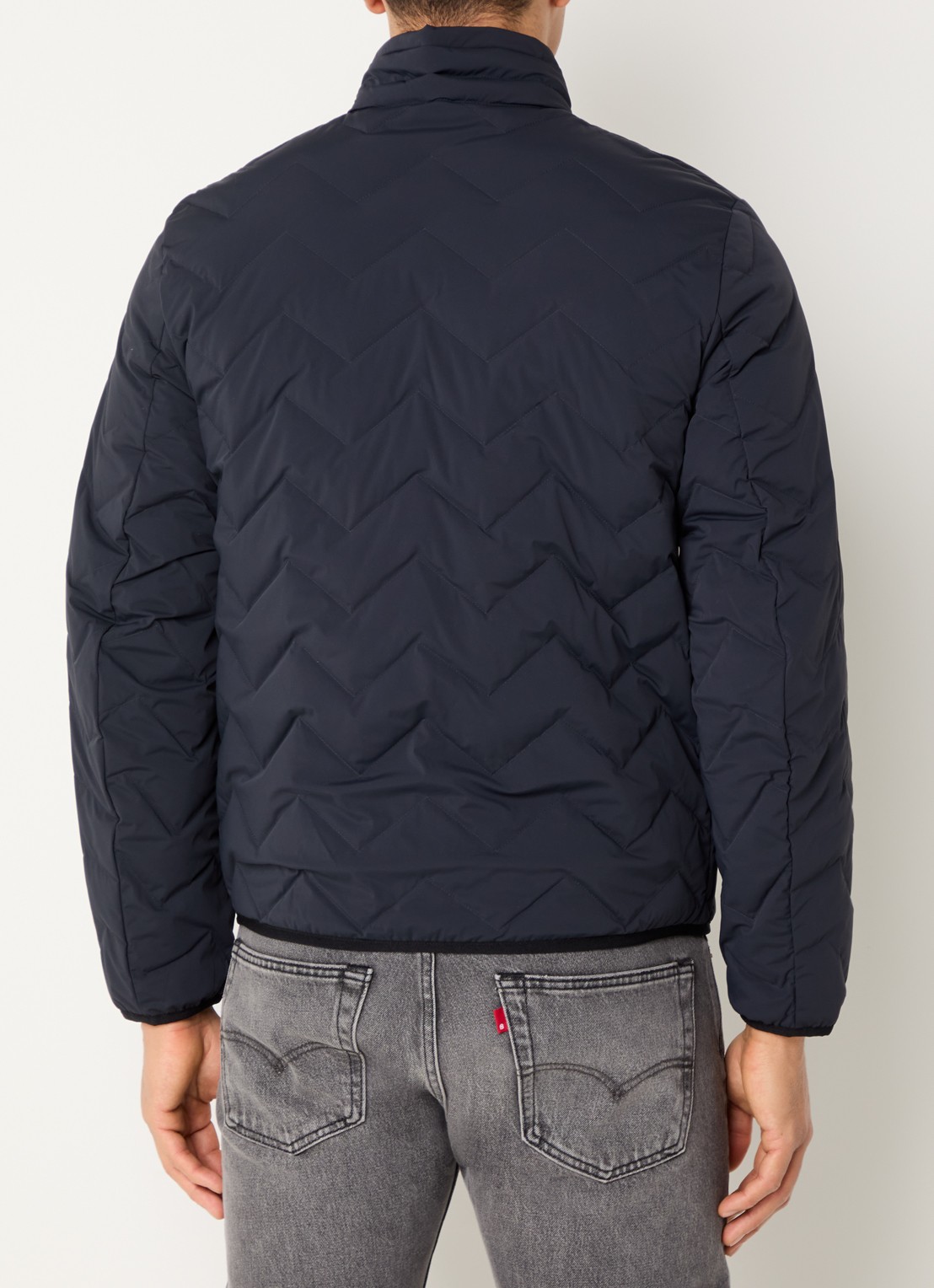 Armani Gewatteerd jack met donsvulling - achterkant 2 iconico 0920 blu nav / donkerblauw