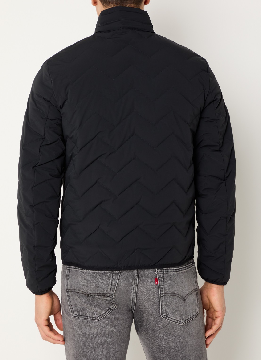 Armani Gewatteerd jack met donsvulling - achterkant 2 black beauty / zwart