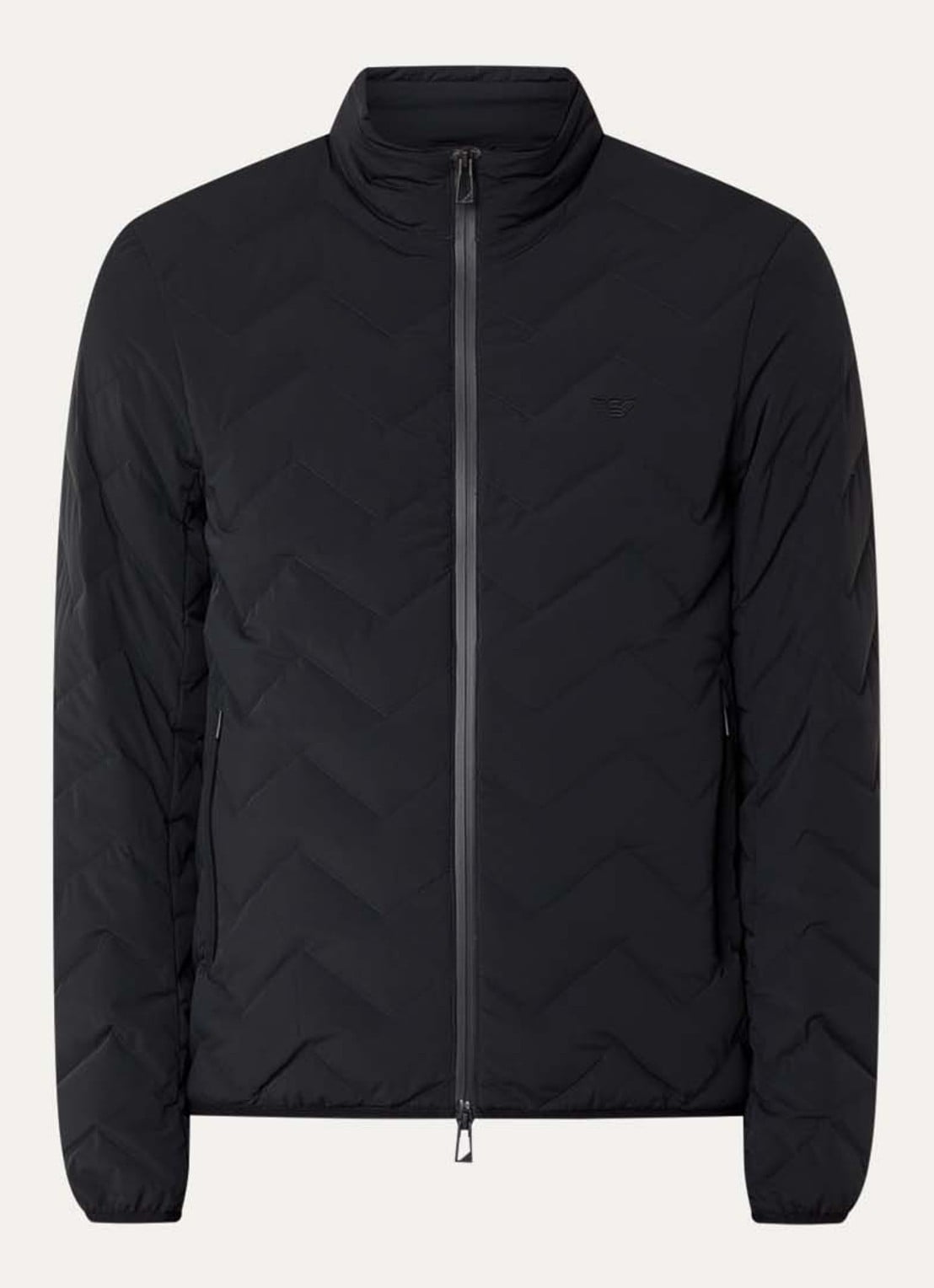 Armani Gewatteerd jack met donsvulling - voorkant 3 black beauty / zwart