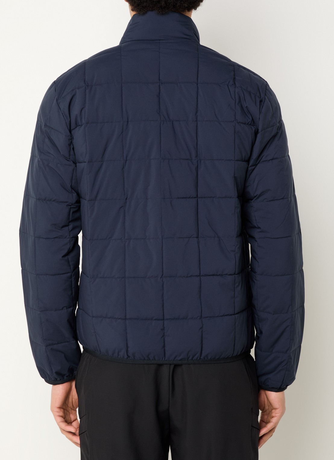 Armani Gewatteerd jack met logo en donsvulling - achterkant 3 donkerblauw