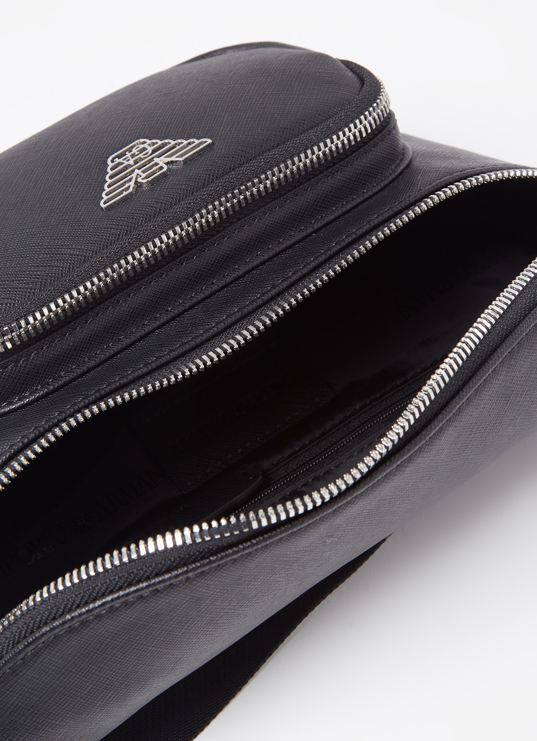 Armani Heuptas met leren details - detail zwart