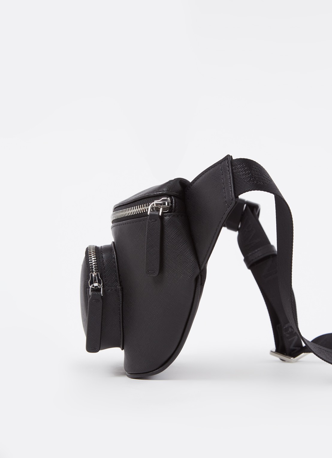 Armani Heuptas met leren details - detail 2 zwart