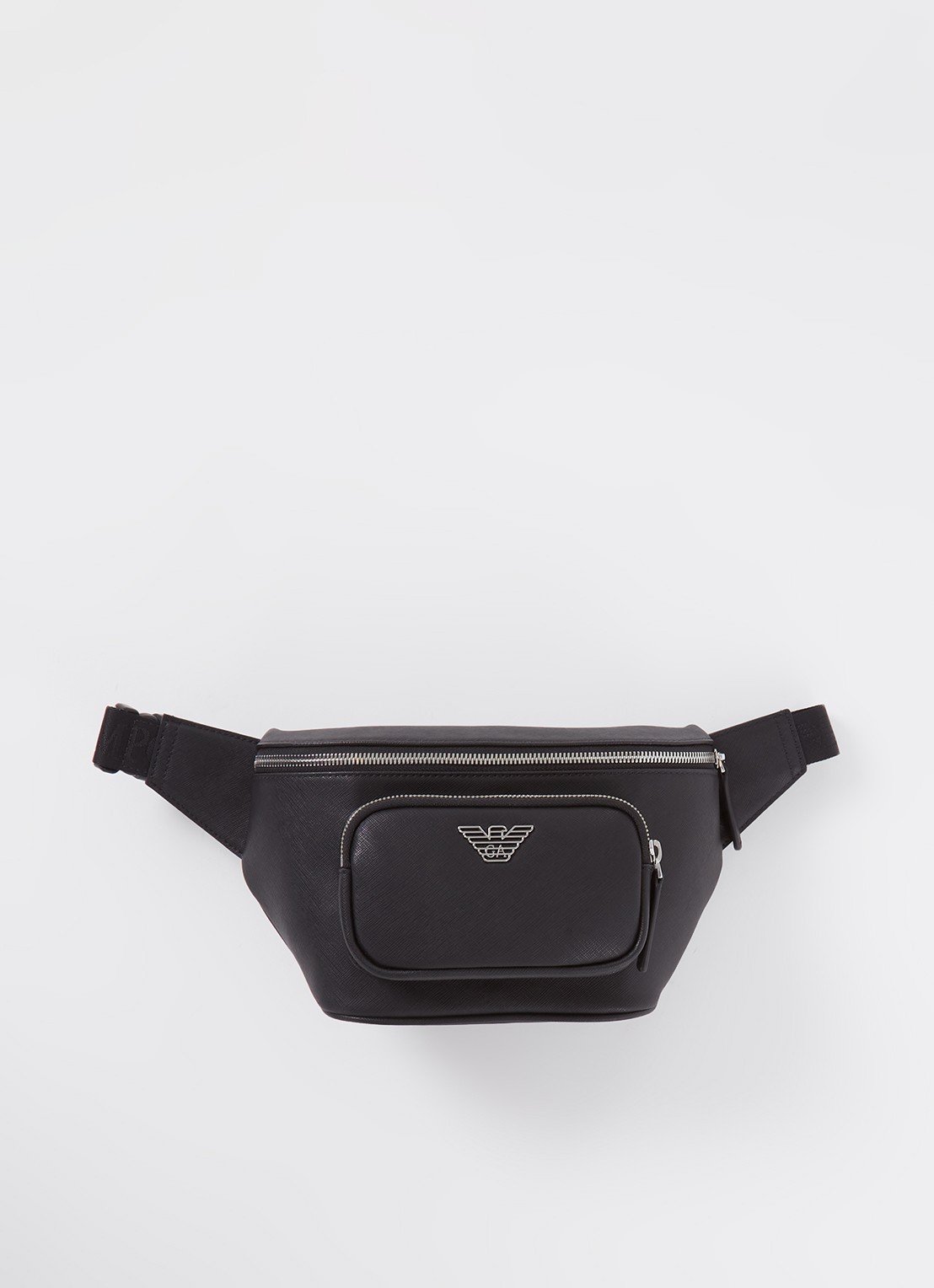 Armani Heuptas met leren details - voorkant 3 zwart