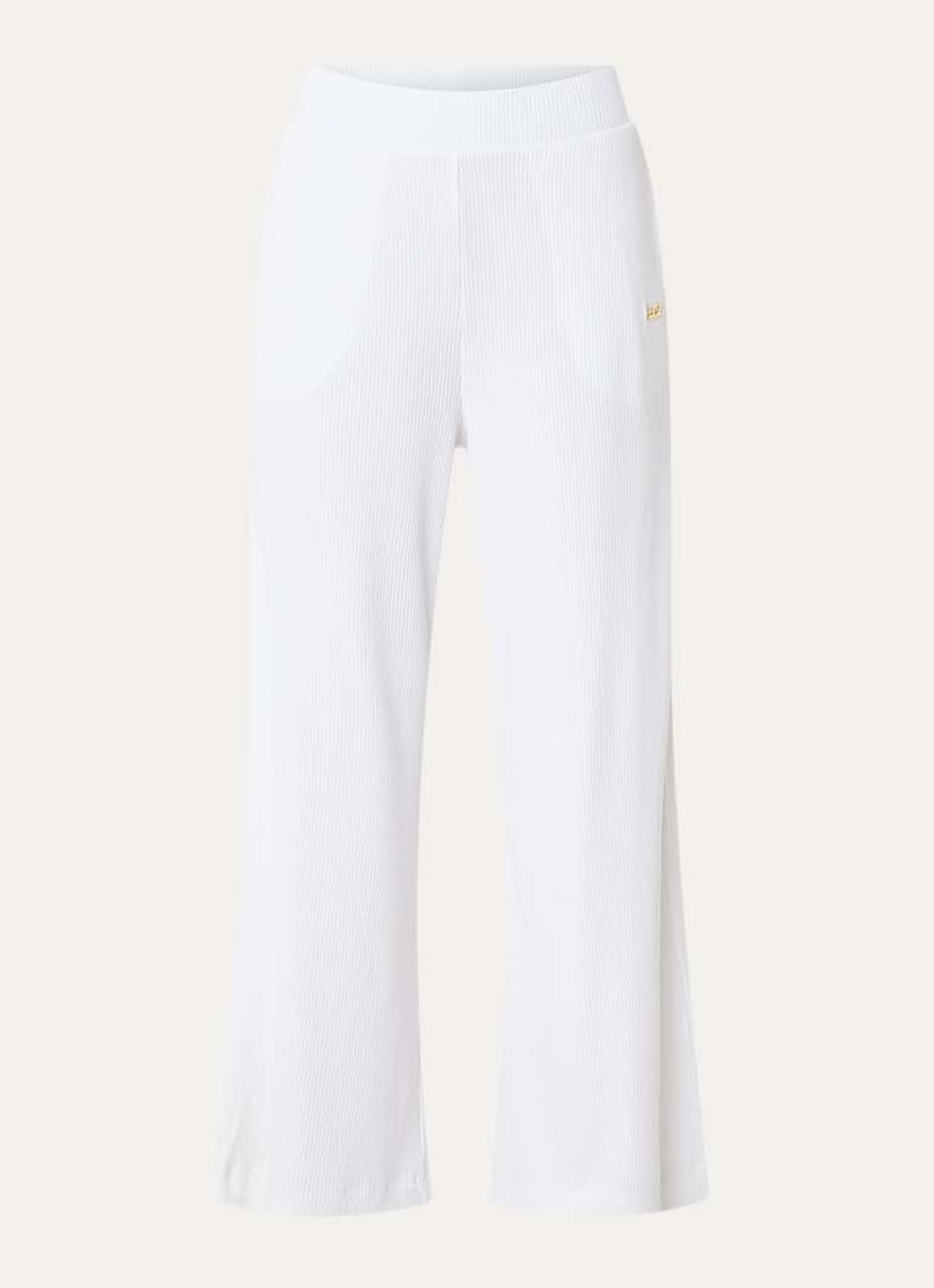Armani High waist flared fit broek - voorkant 4 wit