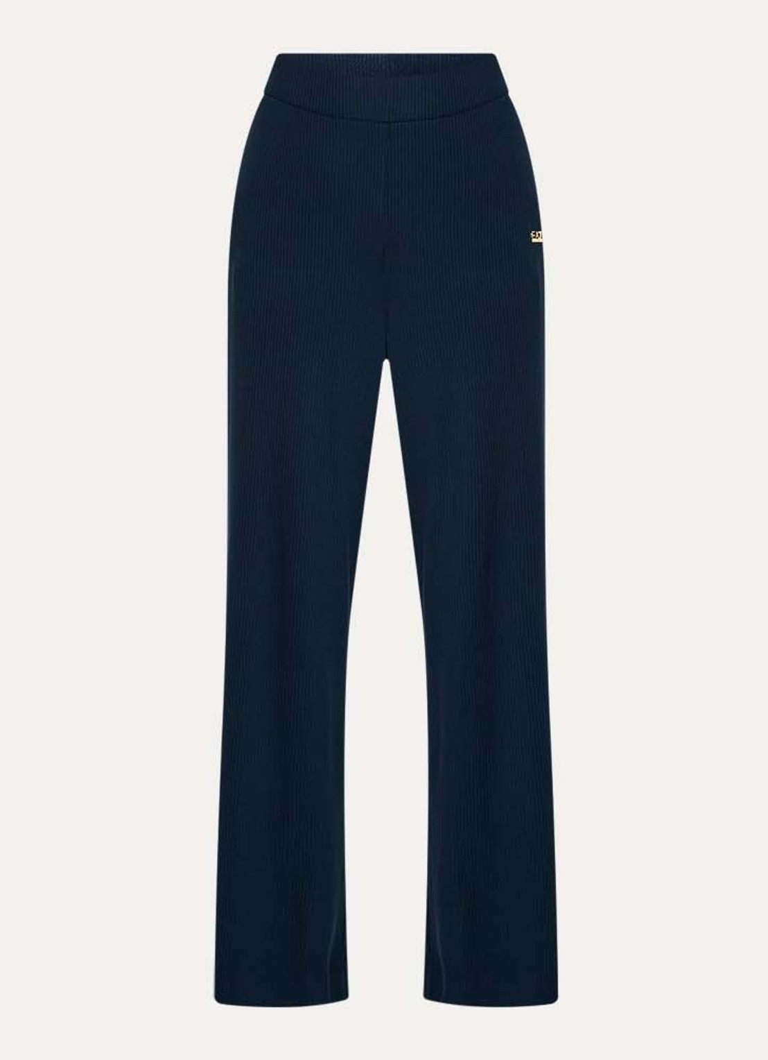 Armani High waist flared fit broek - voorkant donkerblauw