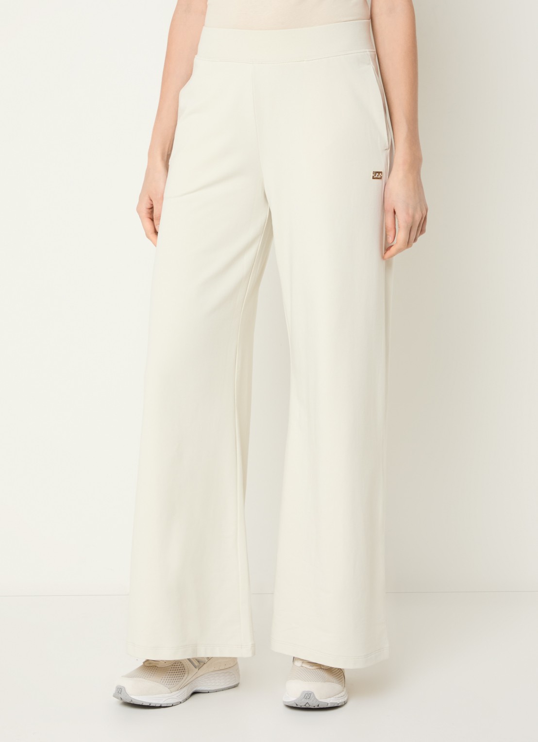 Armani High waist flared fit joggingbroek met steekzakken - detail 3 grijs