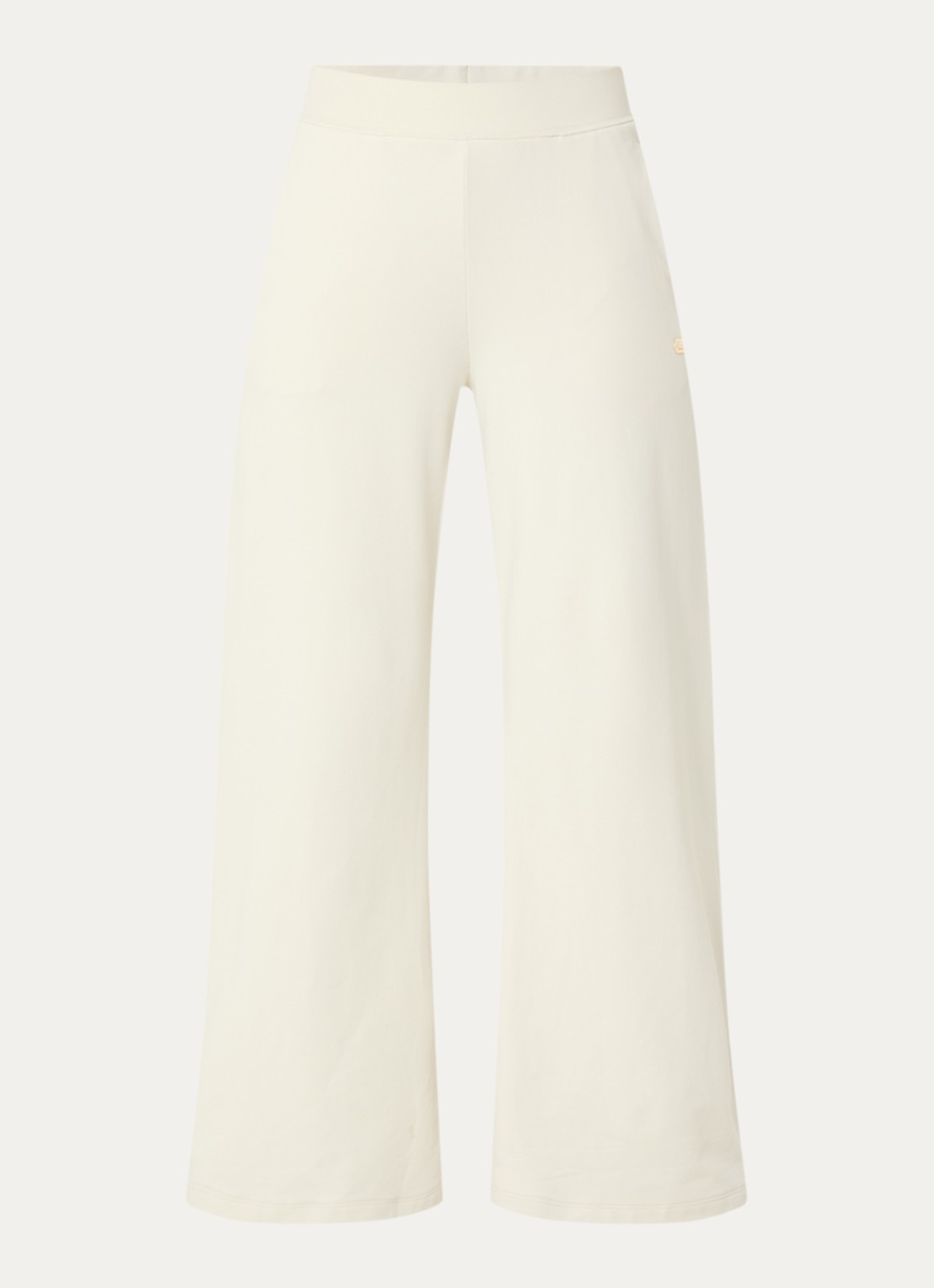 Armani High waist flared fit joggingbroek met steekzakken - voorkant grijs