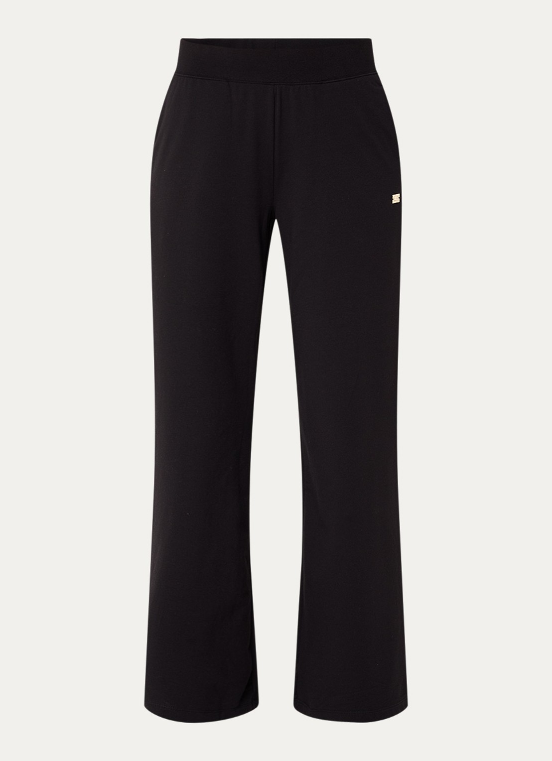 Armani High waist flared fit joggingbroek met steekzakken - voorkant 2 zwart