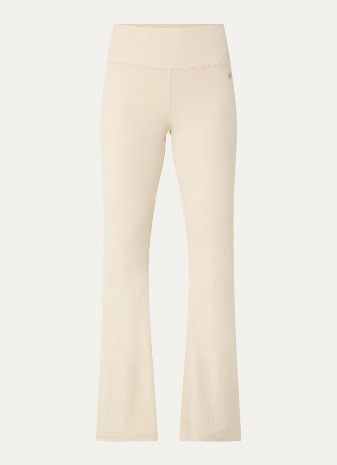 Armani High waist flared fit trainingsbroek - voorkant 4 vanillegeel
