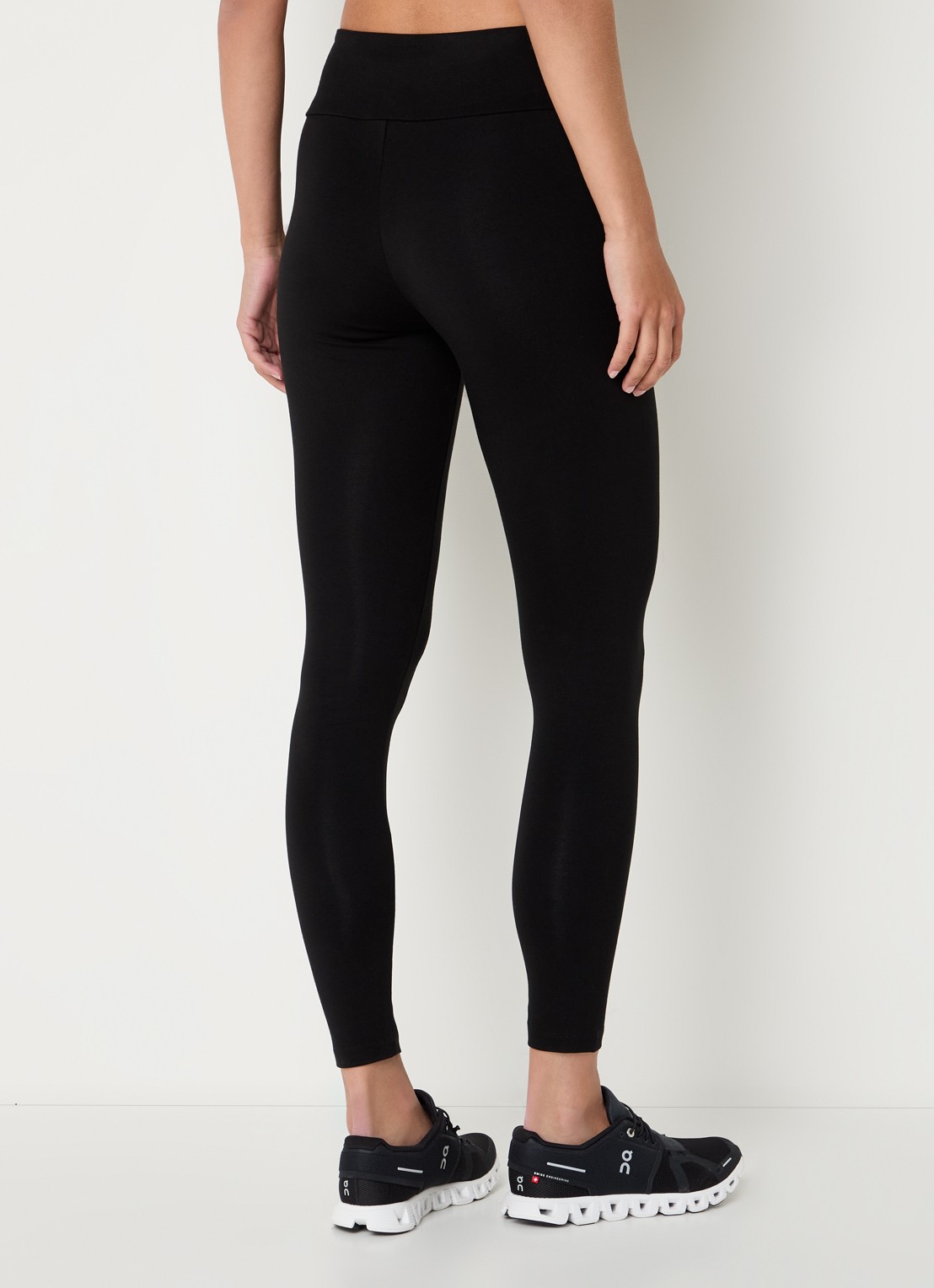 Armani High waist skinny fit legging met logo - achterkant 3 zwart