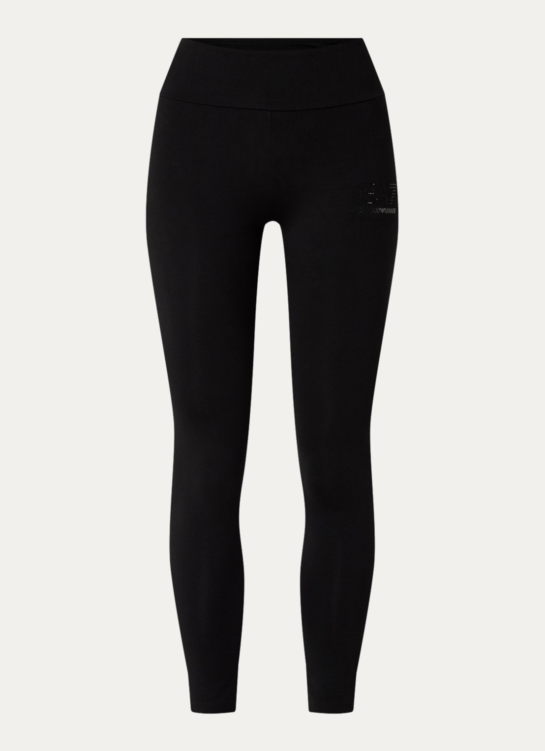 Armani High waist skinny fit legging met logo - voorkant 4 zwart