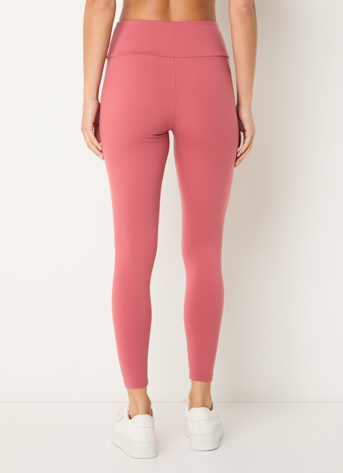 Armani High waist skinny fit legging met logo - achterkant 3 koraalroze
