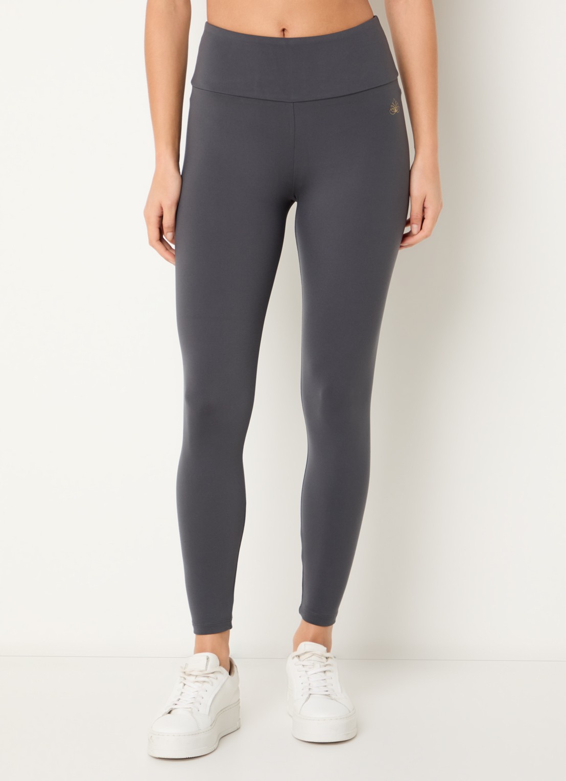 Armani High waist skinny fit legging met logo - detail 2 brons
