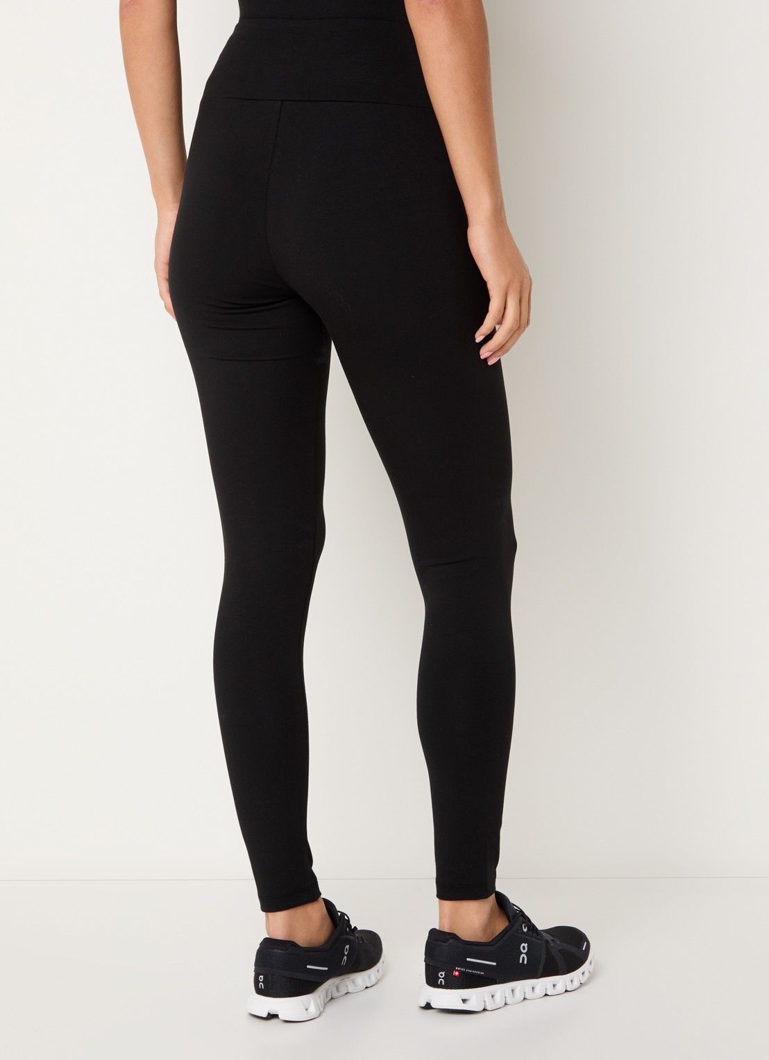 Armani High waist skinny fit trainingslegging met logo - achterkant zwart