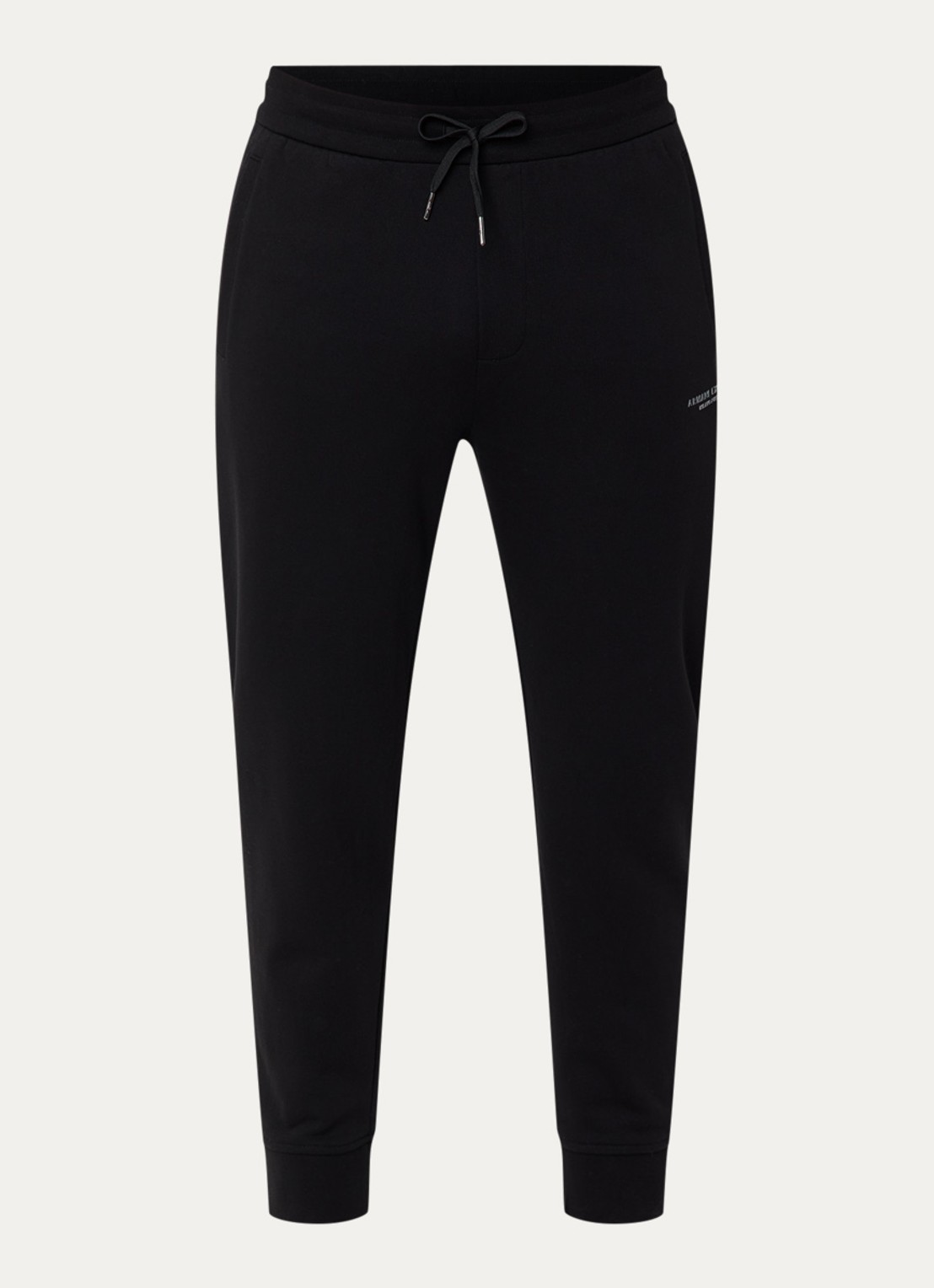 Armani High waist tapered fit joggingbroek met steekzakken - voorkant 4 zwart