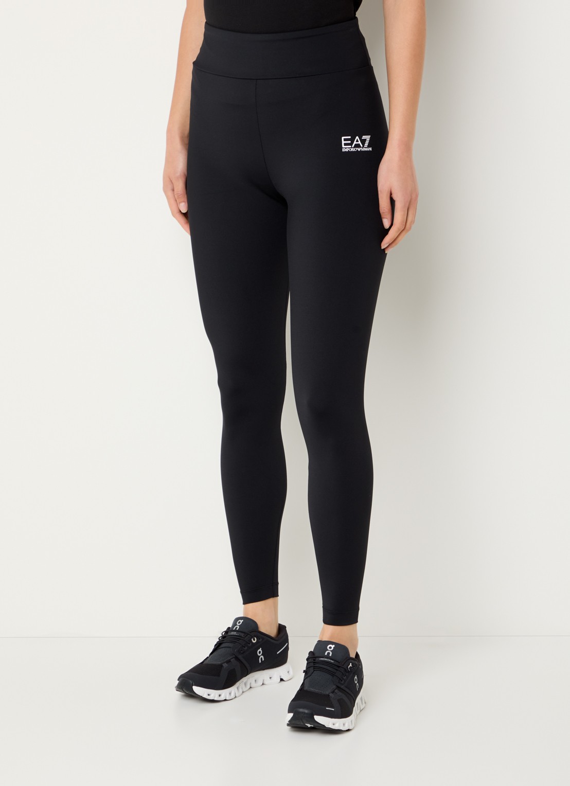 Armani High waist trainingslegging met logo - detail 2 zwart