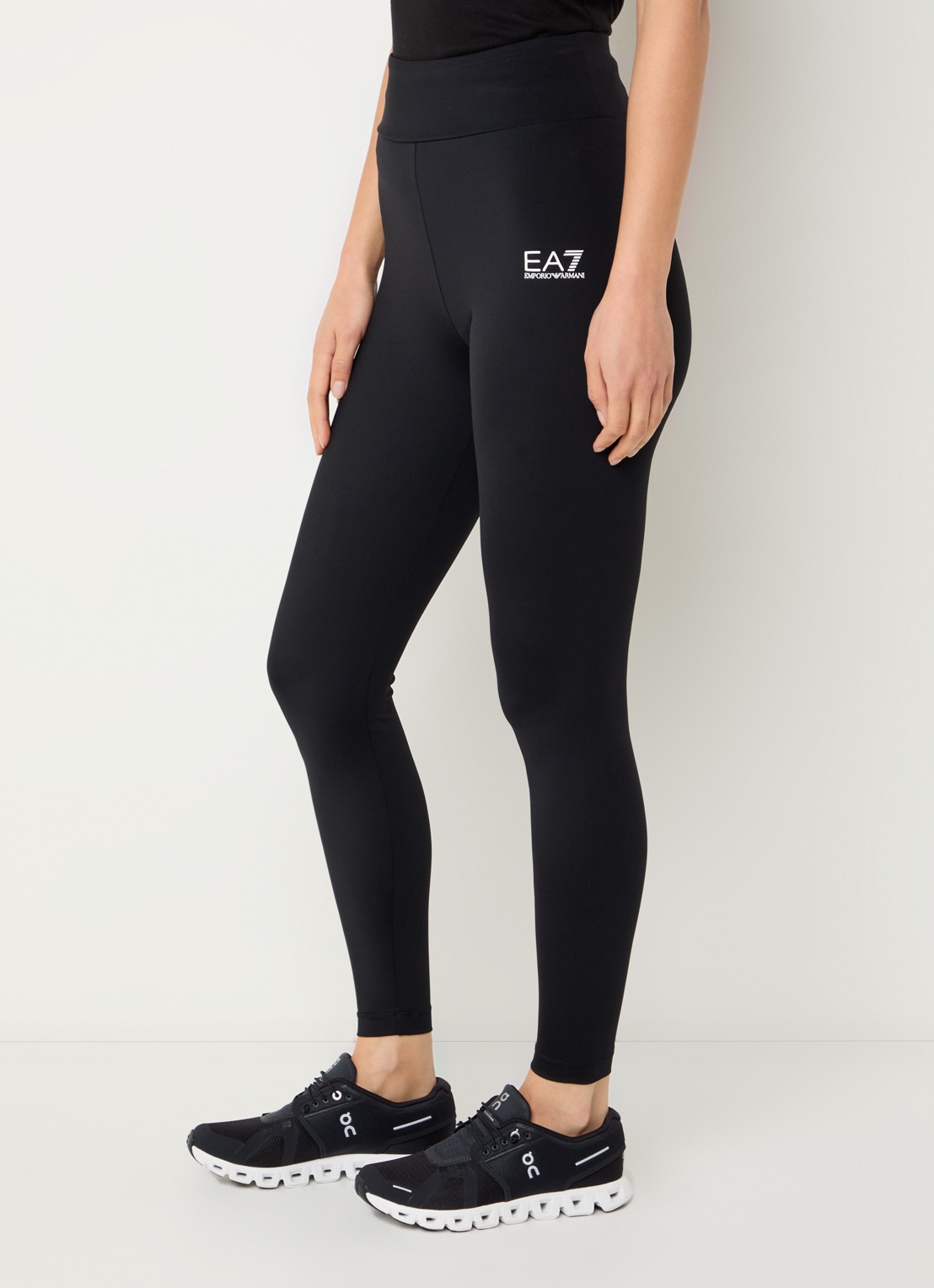 Armani High waist trainingslegging met logo - detail 3 zwart