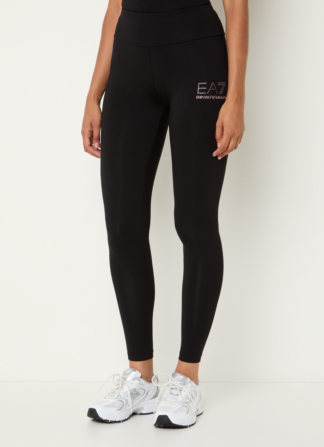 Armani High waist trainingslegging met logo - detail 2 zwart